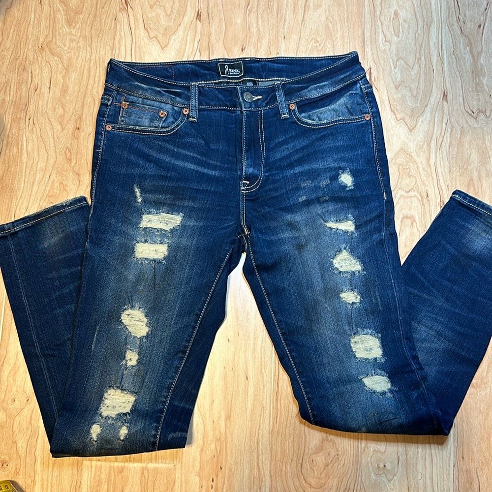 Rock Revival Remix Ankle Skinny Jeans size 29 EUC